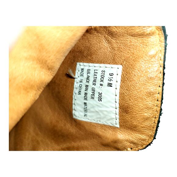 VTG Double H Y2K Women's Double Zip Leather Boots Chunky Heel Black US Size 9.5 - Picture 8 of 8